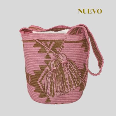 Bandolera boho artesanal mediana tejida a mano